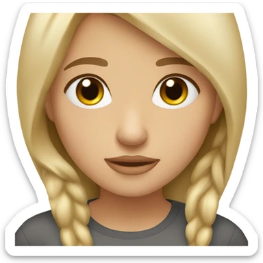 blonde and brown hair girl Amelije Albania  sticker