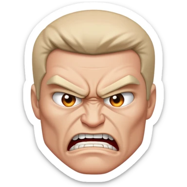 Angry ready to fight sticker