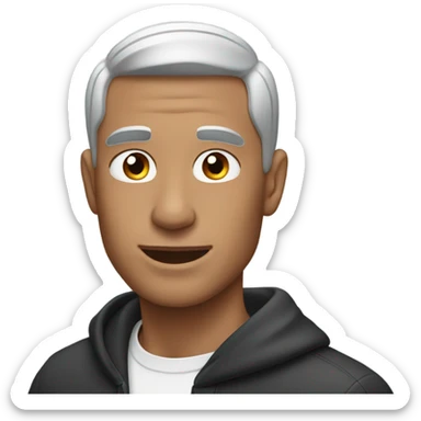 Man wearing AirPods sticker