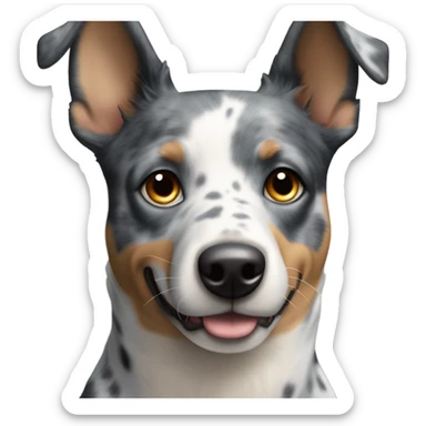 Blu heeler dog face  sticker