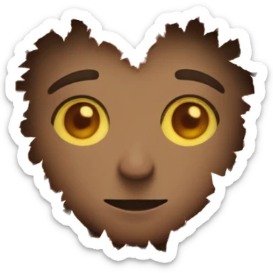 A heart made out of autumn leaves sticker