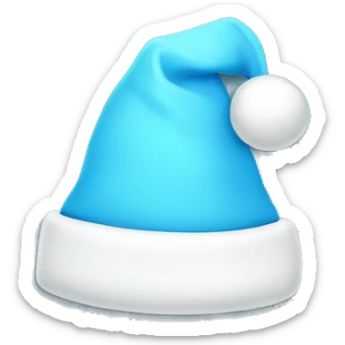 Light blue Santa hat sticker