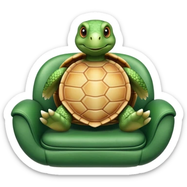 Turtle in first class sticker