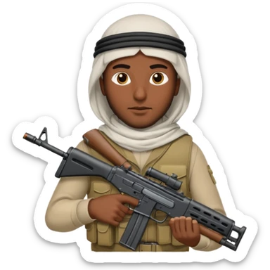 Árabe con arma  sticker