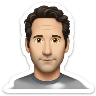 Paul rudd with smaller nose sticker