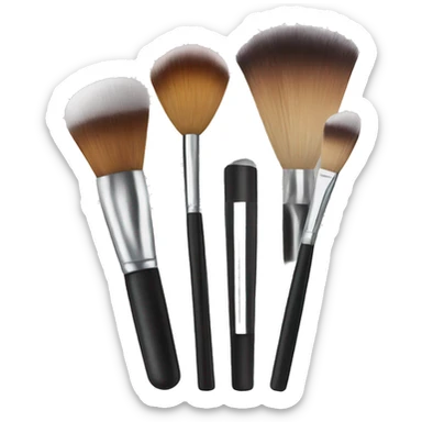 makeup brushes sticker