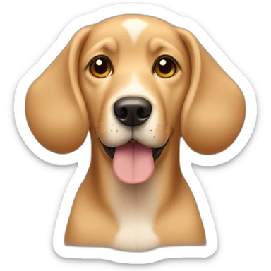Tan dog with floppy ears sticker