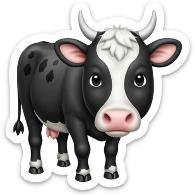 Une vache qui lève li dex sticker