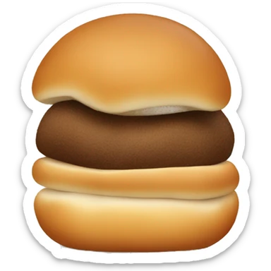dinner bun with no face  sticker