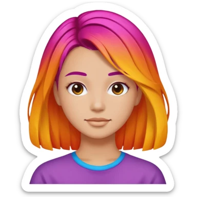 Coloring a hair sticker