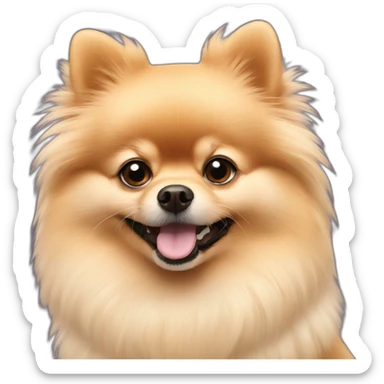 pomeranian with alopecia sticker