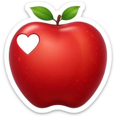 Apple Heart sticker