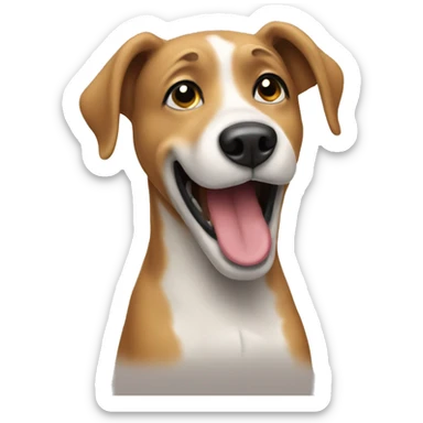 A dog singer sticker