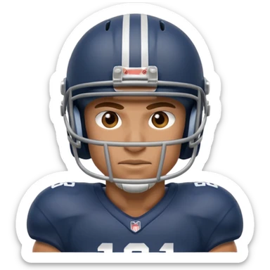 Football player block sticker