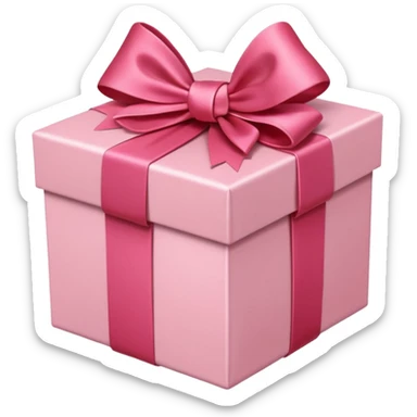 gift box red with pink pale satin bow

 sticker