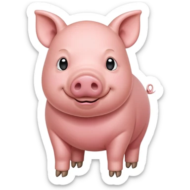 High resolution of  full body A pig sticker