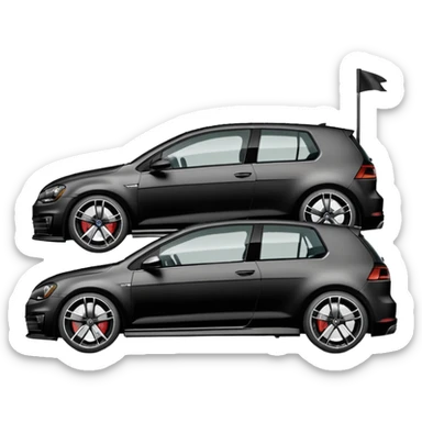 Black Edition Golf R MK7 on the side sticker