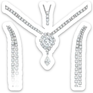 luxury diamond necklace  sticker