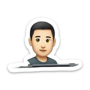 Young Kazakh designer laptop sticker