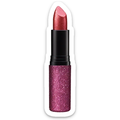 Lipstick with glittery case  sticker