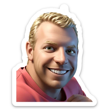 smiling blonde boy portrait sticker