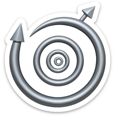 three armed spiral sticker