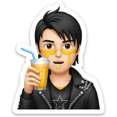 circus Rockstar drinking colddrink   sticker