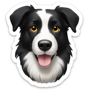 Black & white Bordercollie / Labrador with short fur sticker