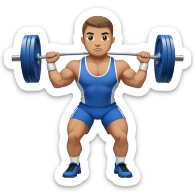 powerlifter with blue shorts perfoming deadlift sticker