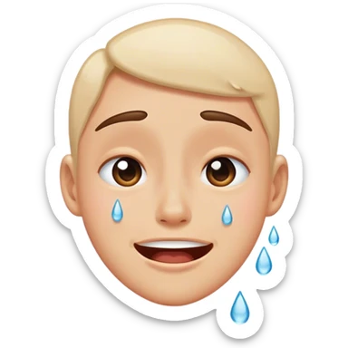 Tears of Joy face sticker