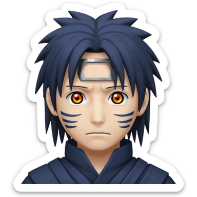 Obito uchiha have a long hair sticker