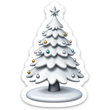 White christmas tree  sticker