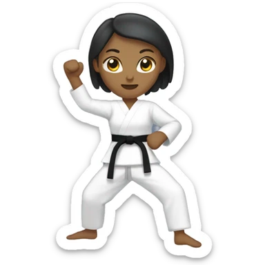 taekwondo female kick sticker