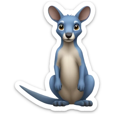 Kangourou bleu  sticker