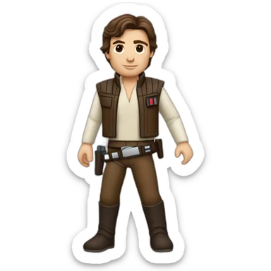 Han-Solo-Leia-bisou sticker
