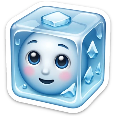 Freezing cold ice sticker