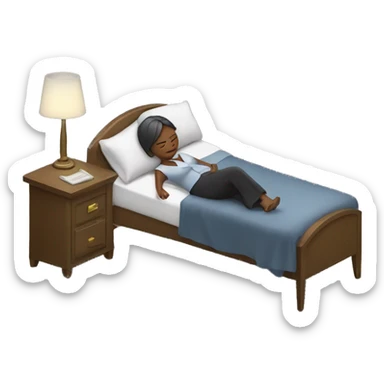 business lady goes to sleep  sticker