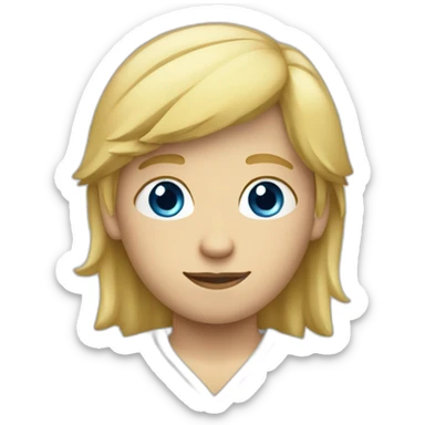 Garçon blond au yeux bleu sticker