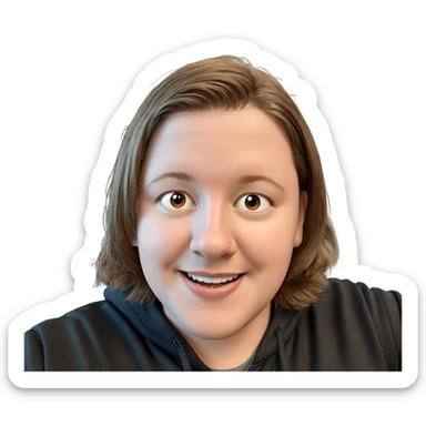 smiling boy with brown hair sticker