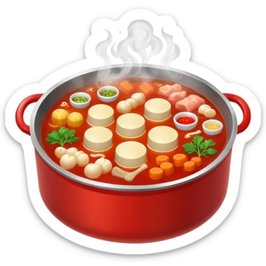 Double flavour hotpot sticker