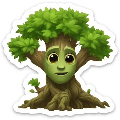 world of warcraft groot tree of life cartoon sticker