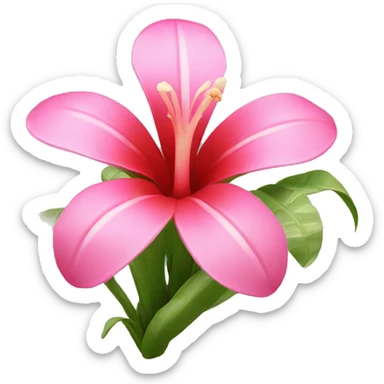 Tropical flower sticker