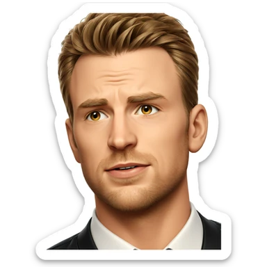 realistic portrait of male sticker