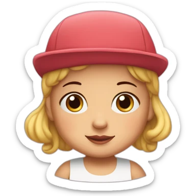 A baby with loise hat from bobs burgers sticker