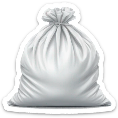 white garbage bag with drawstring sticker