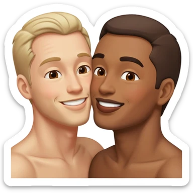 Two kissing men sticker