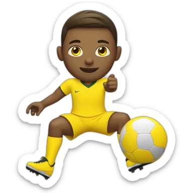 Footballer with yellow socks and yellow shoes  sticker