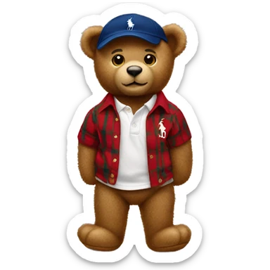 polo ralph lauren teddy bear sticker