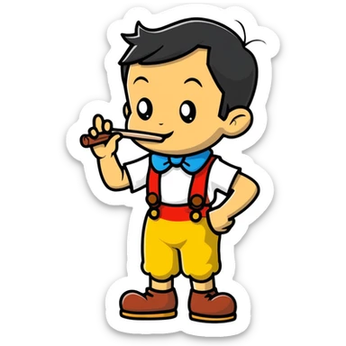 Pinocchio Disney style sticker