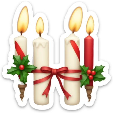 christmas candle sticker